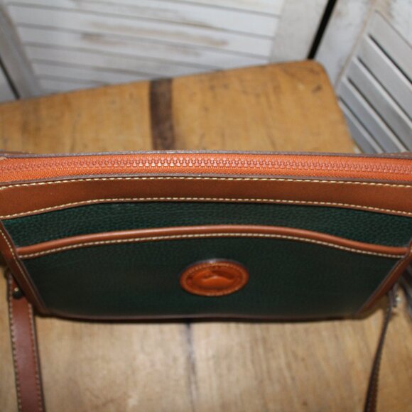Dooney & Bourke Forest Green and Tan Crossbody Bag - Picture 9 of 10